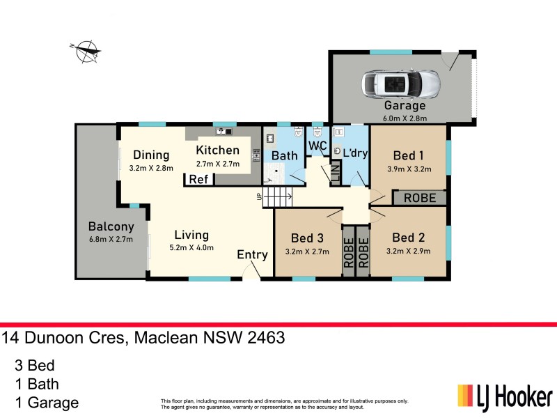 14 Dunoon Crescent, Maclean NSW 2463 Floorplan
