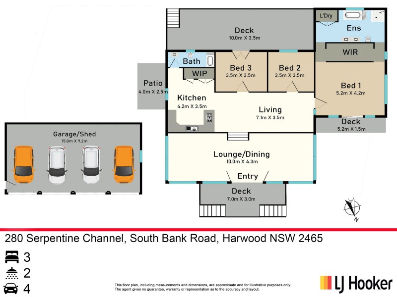 280 Serpentine Channel South Bank Road, Harwood NSW 2465 Floorplan