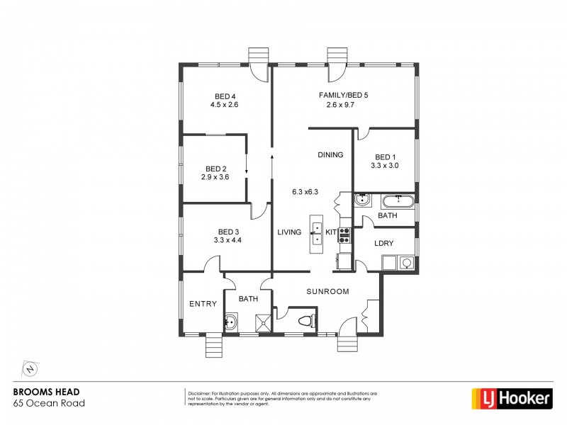 65 Ocean Road, Brooms Head NSW 2463