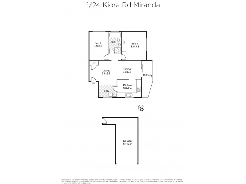 1/24 Kiora Rd, Miranda NSW 2228 Floorplan