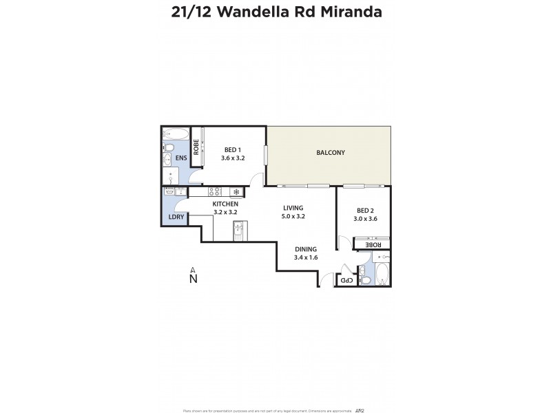 21/8-12 Wandella Road, Miranda NSW 2228 Floorplan
