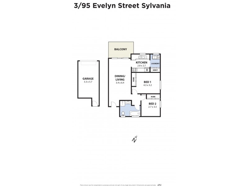 3/95 Evelyn Street, Sylvania NSW 2224 Floorplan