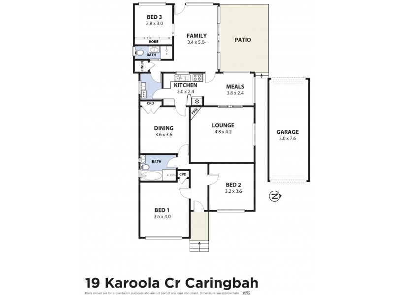 19 Karoola Crescent, Caringbah NSW 2229 Floorplan
