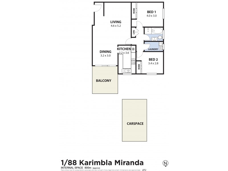 1/86-88 Karimbla Road, Miranda NSW 2228 Floorplan