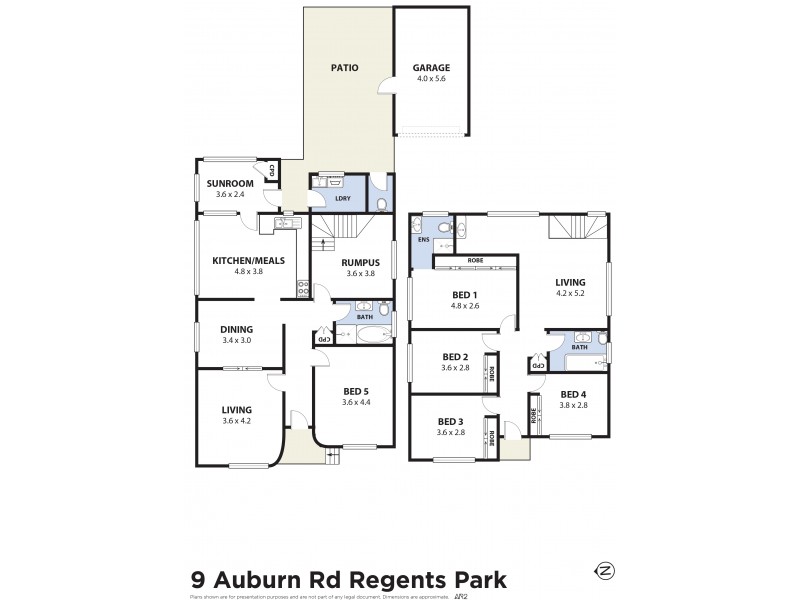 9 Auburn Road, Regents Park NSW 2143 Floorplan