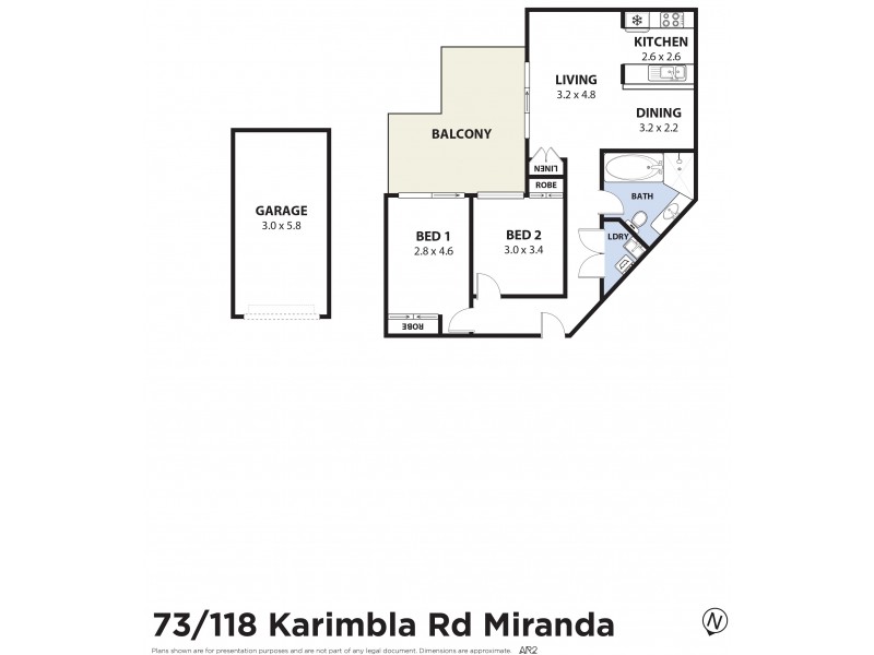 73/118 Karimbla Road, Miranda NSW 2228 Floorplan