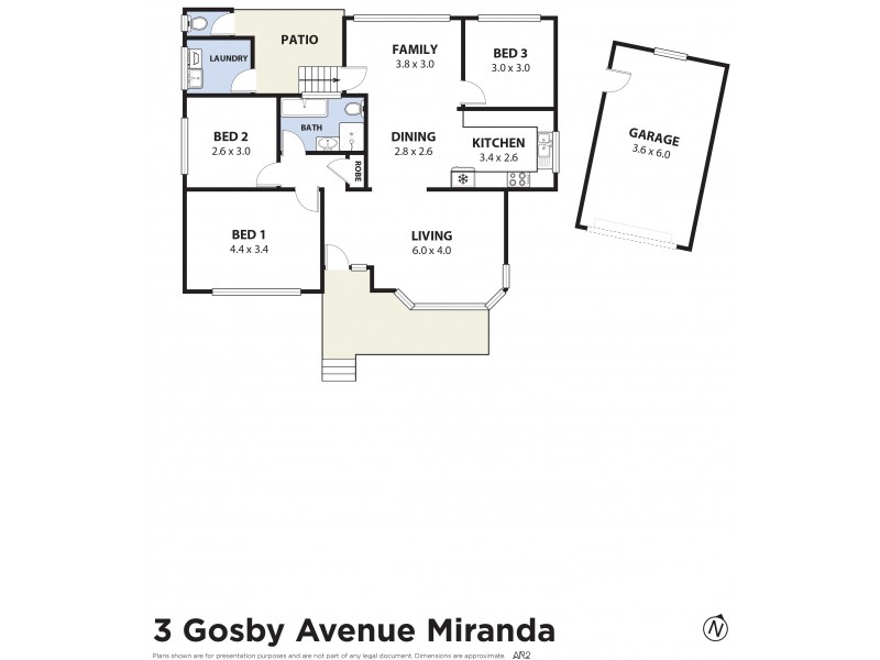 3 Gosby Avenue, Miranda NSW 2228 Floorplan