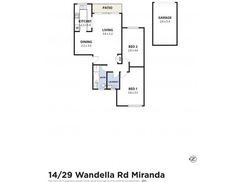 14B/5-29 Wandella Road, Miranda NSW 2228 Floorplan