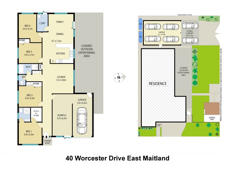 40 Worcester Drive, East Maitland NSW 2323 Floorplan