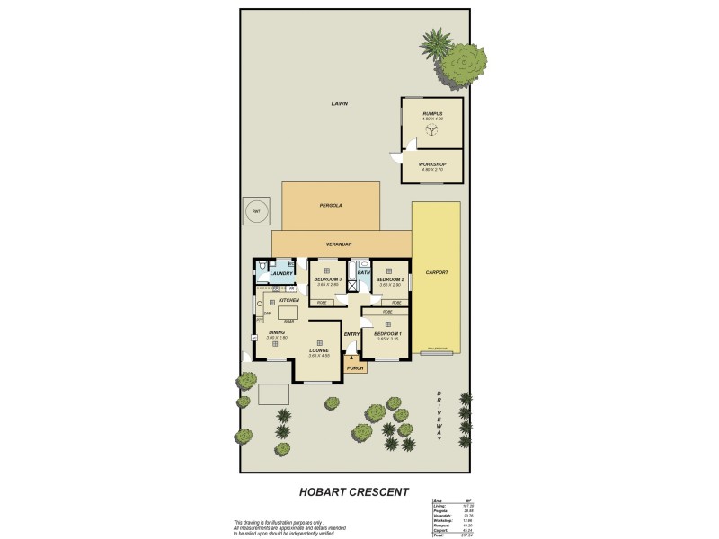 2 Hobart Crescent, Banksia Park SA 5091 Floorplan