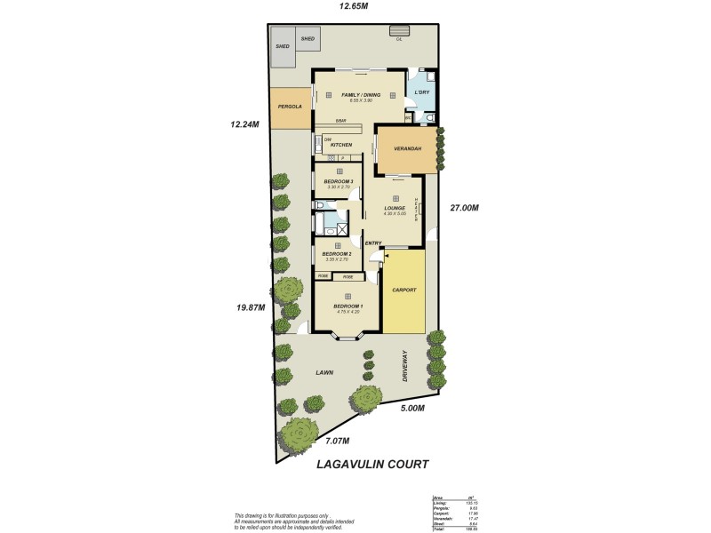 9 Lagavulin Court, Greenwith SA 5125 Floorplan