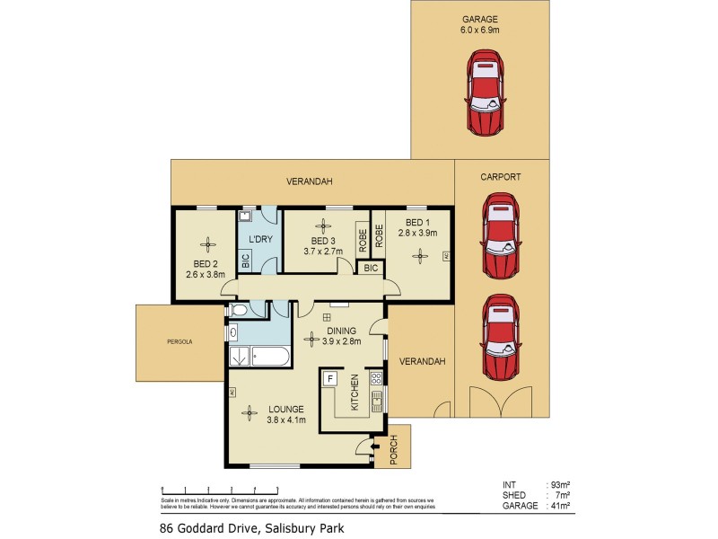 86 Goddard Drive, Salisbury Park SA 5109 Floorplan