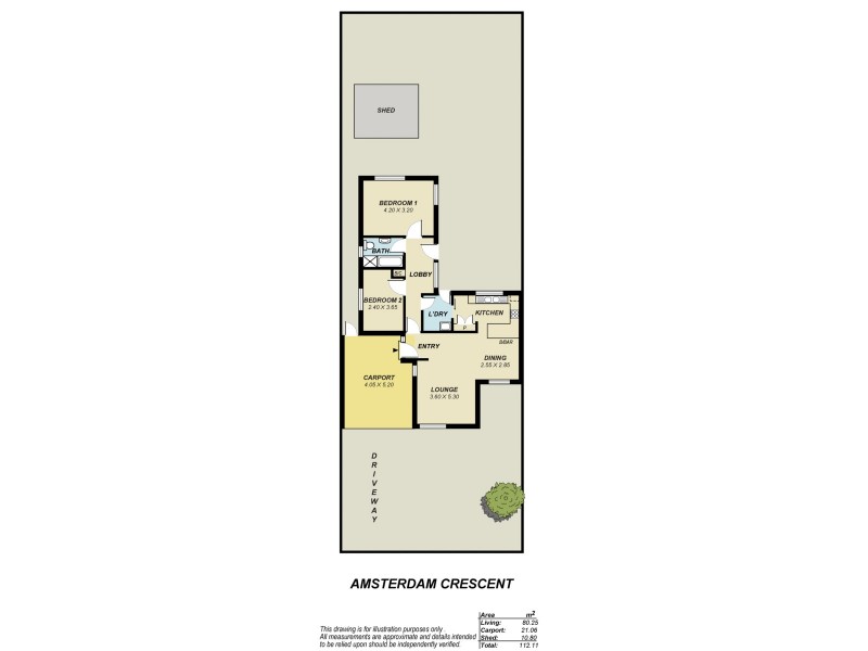 54 Amsterdam Crescent, Salisbury Downs SA 5108 Floorplan