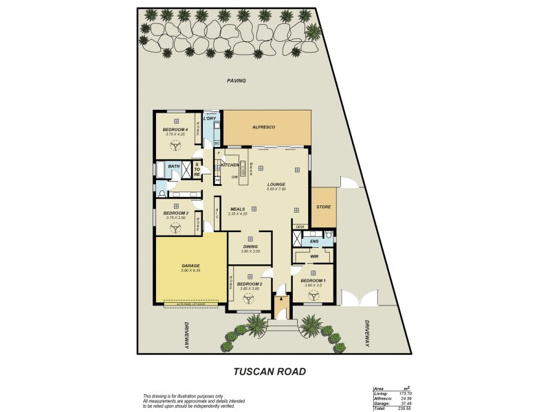 44 Tuscan Road, Golden Grove SA 5125 Floorplan