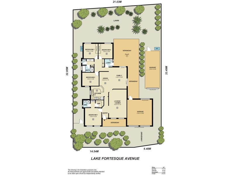 14 Lake Fortesque Avenue, Greenwith SA 5125 Floorplan