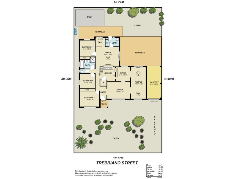 15 Trebbiano Street, Wynn Vale SA 5127 Floorplan