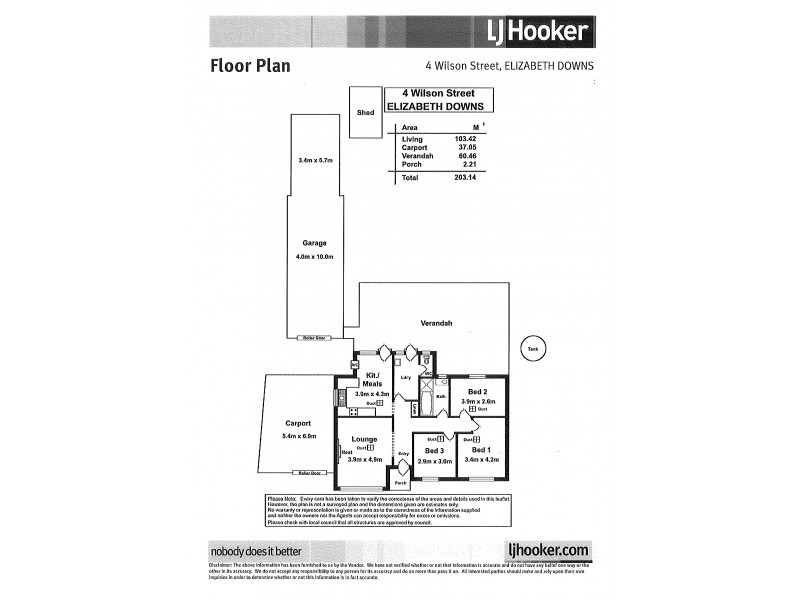 4 Wilson Street, Elizabeth Downs SA 5113 Floorplan