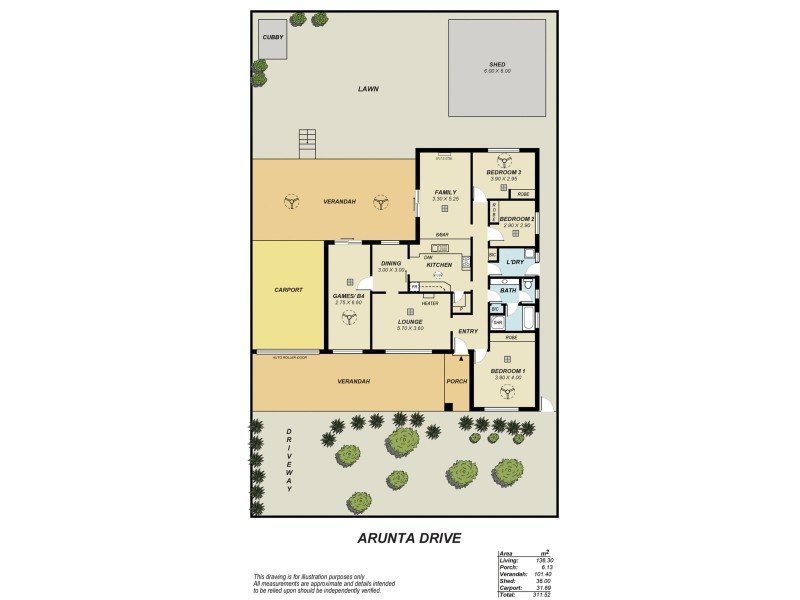 22 Arunta Drive, Salisbury Heights SA 5109 Floorplan