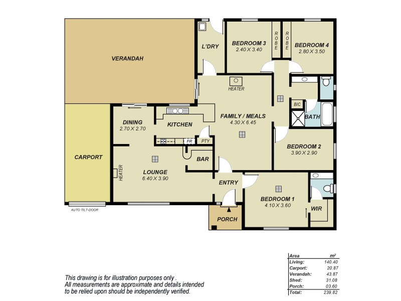 4 Andrew Smith Drive, Parafield Gardens SA 5107 Floorplan