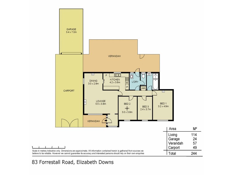 83 Forrestall Road, Elizabeth Downs SA 5113 Floorplan