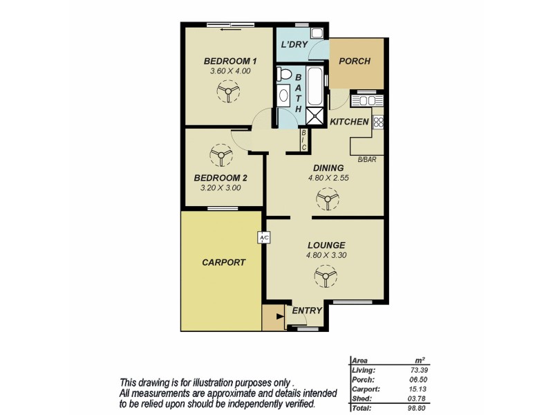 2/56 Hancock Road, St Agnes SA 5097 Floorplan