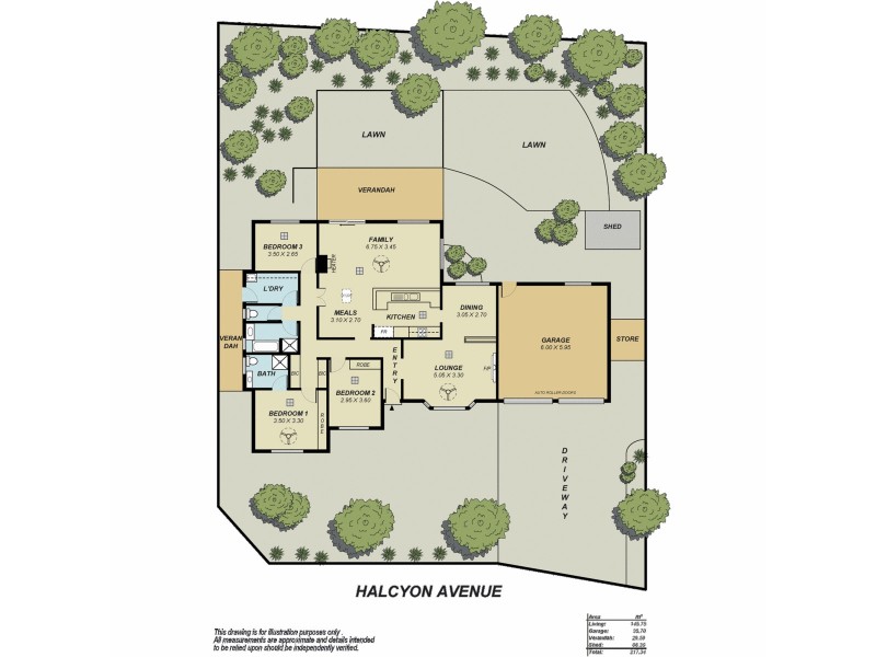 14 Halcyon Avenue, Greenwith SA 5125 Floorplan