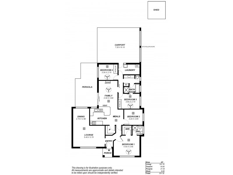 3 Tyrone Court, Wynn Vale SA 5127 Floorplan
