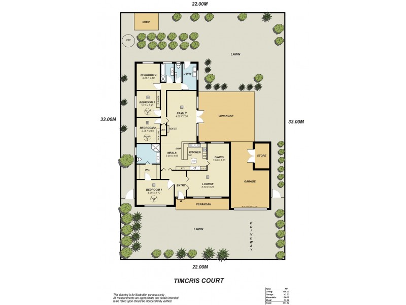10 Timcris Court, Wynn Vale SA 5127 Floorplan