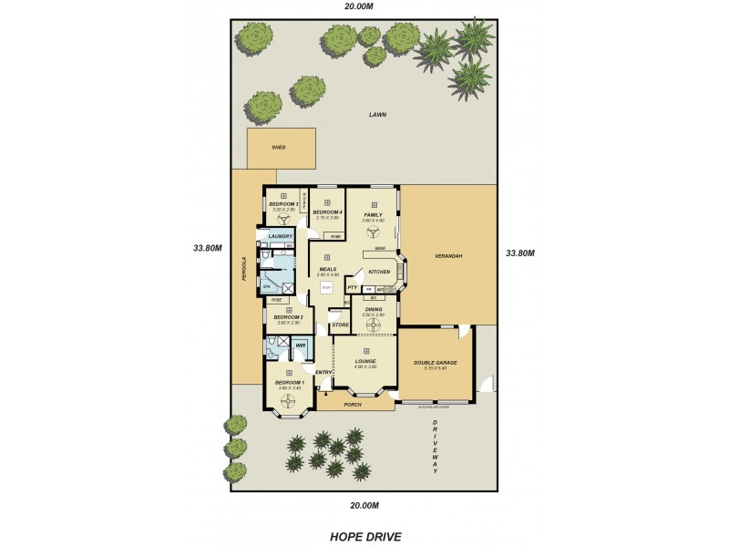 34 Hope Drive, Paralowie SA 5108 Floorplan