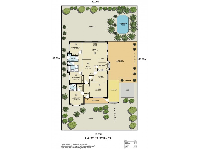 38 Pacific Circuit, Salisbury Heights SA 5109 Floorplan