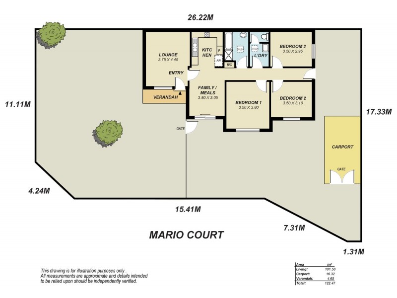 16 Mario Court, Salisbury East SA 5109 Floorplan
