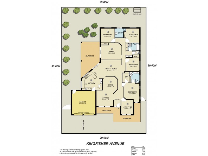 9 Kingfisher Avenue, Mawson Lakes SA 5095 Floorplan
