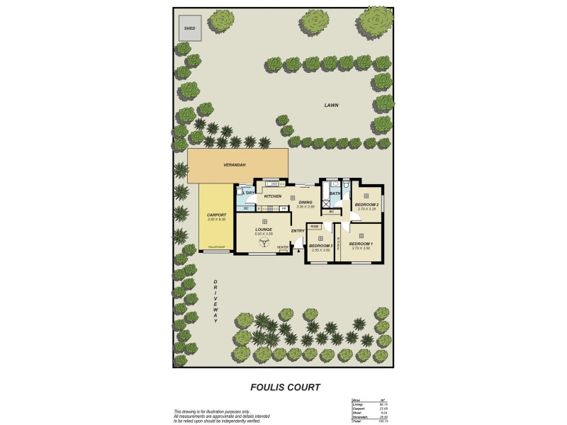 15 Foulis Court, Wynn Vale SA 5127 Floorplan