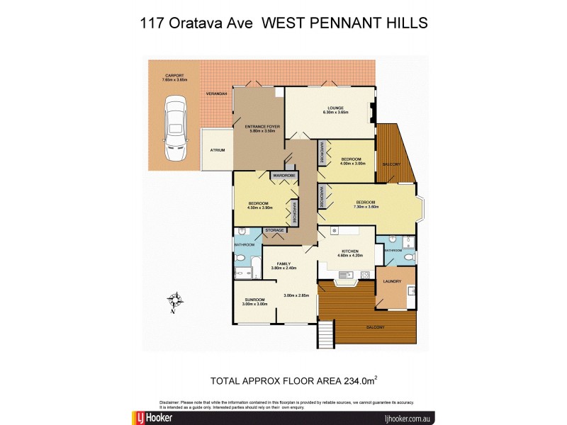117 Oratava Avenue, West Pennant Hills NSW 2125 Floorplan