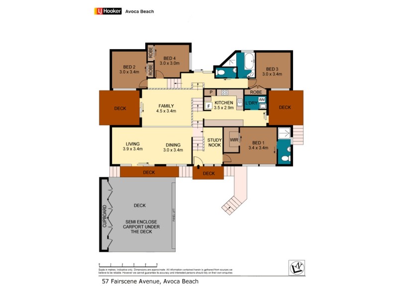 57 Fairscene Crescent, Avoca Beach NSW 2251 Floorplan