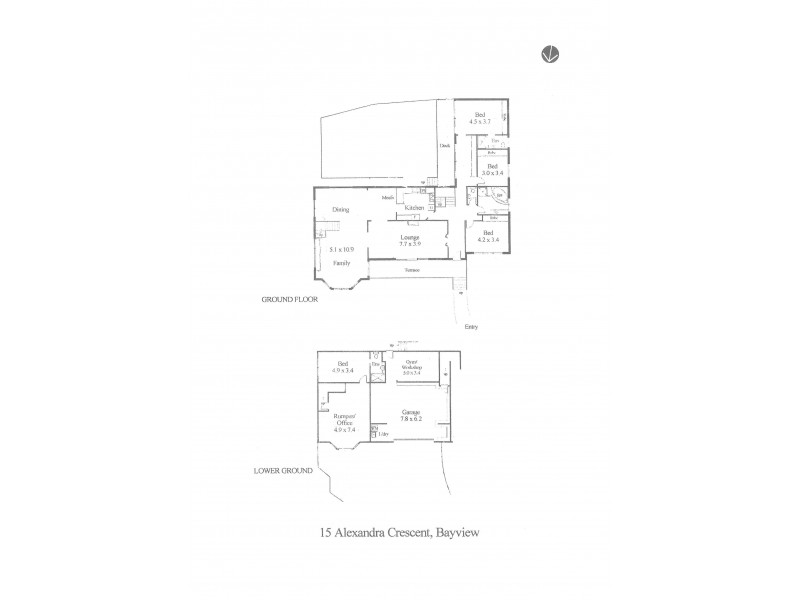 15 Alexandra Crescent, Bayview NSW 2104 Floorplan