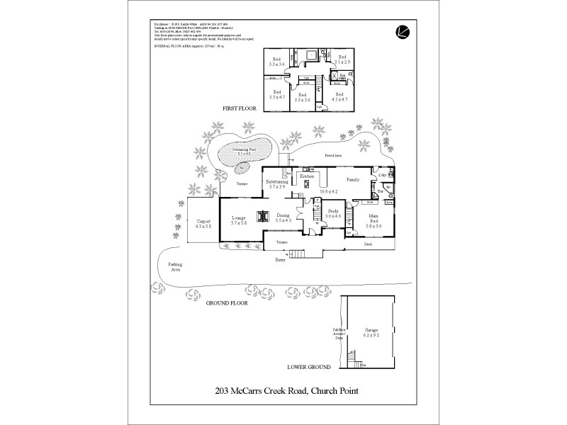 203 Mccarrs Creek Road, Church Point NSW 2105 Floorplan