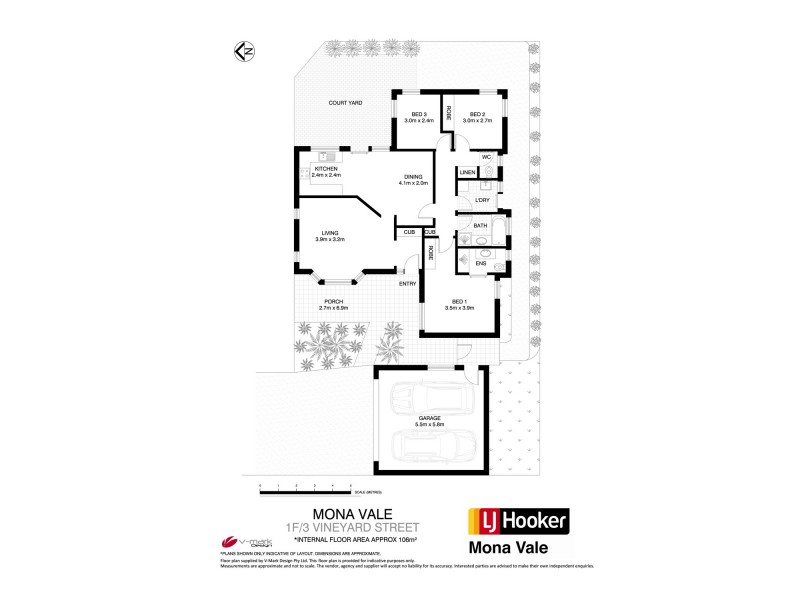 1F/3 Vineyard Street, Mona Vale NSW 2103 Floorplan