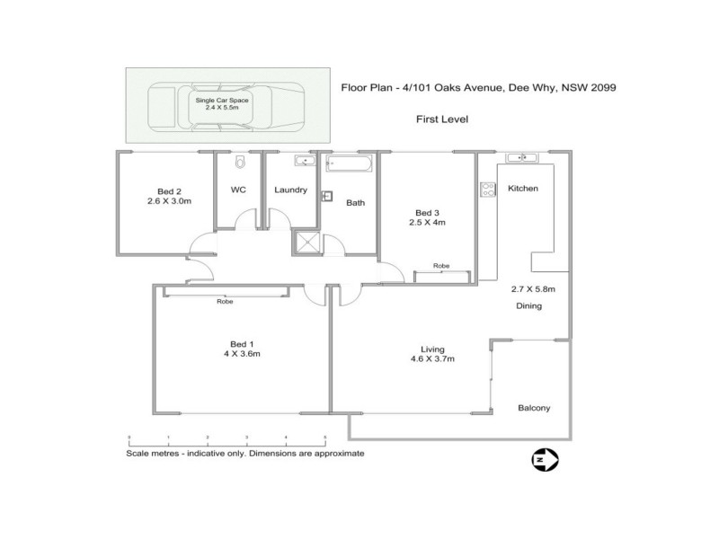 4/101 Oaks Avenue, Dee Why NSW 2099 Floorplan