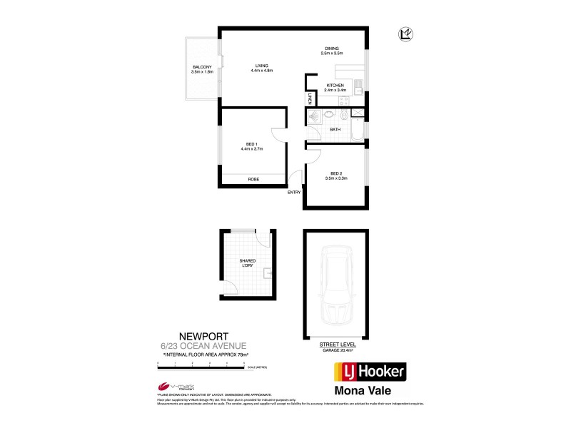 6/23 Ocean Avenue, Newport NSW 2106 Floorplan