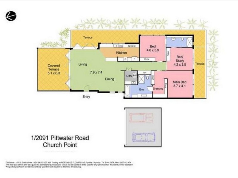 1/2091 Pittwater Road, Church Point NSW 2105 Floorplan