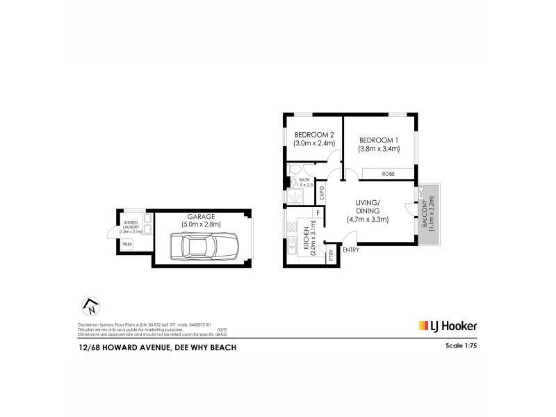 12/68 Howard Avenue, Dee Why NSW 2099 Floorplan