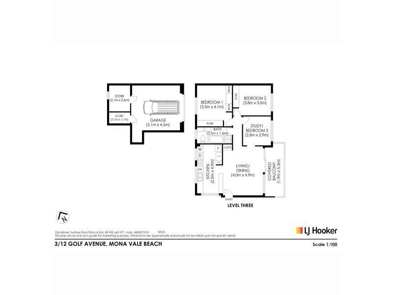 3/12 Golf Avenue, Mona Vale NSW 2103 Floorplan