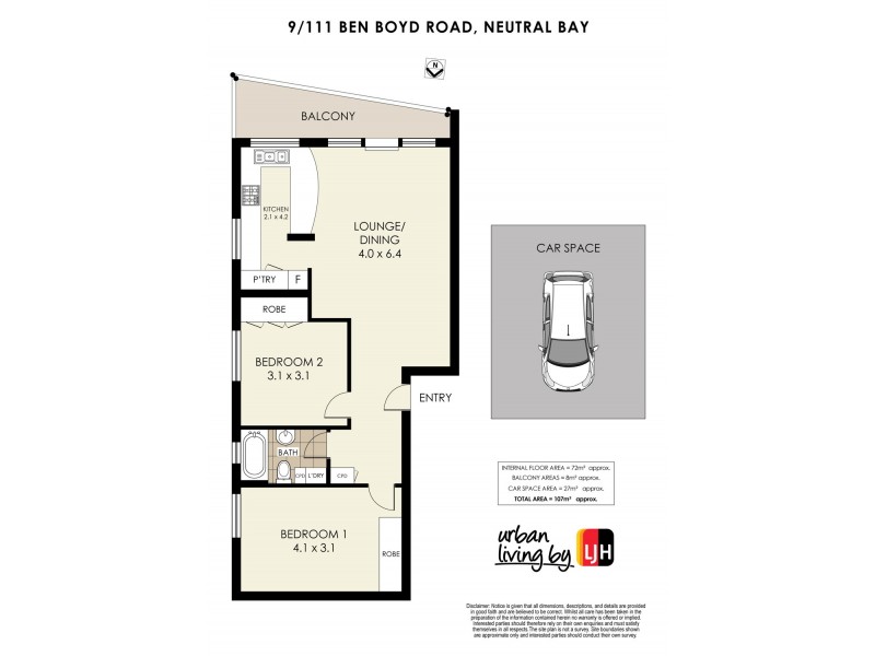 9/111 Ben Boyd Road, Neutral Bay NSW 2089 Floorplan