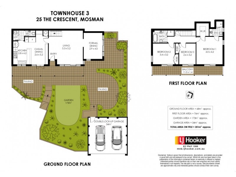 3/25 The Crescent, Mosman NSW 2088 Floorplan