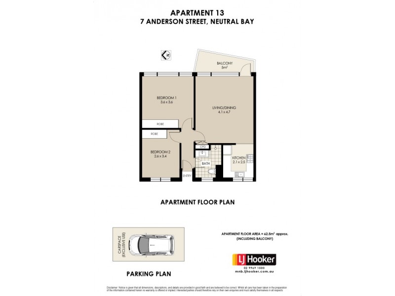 13/7 Anderson Street, Neutral Bay NSW 2089 Floorplan