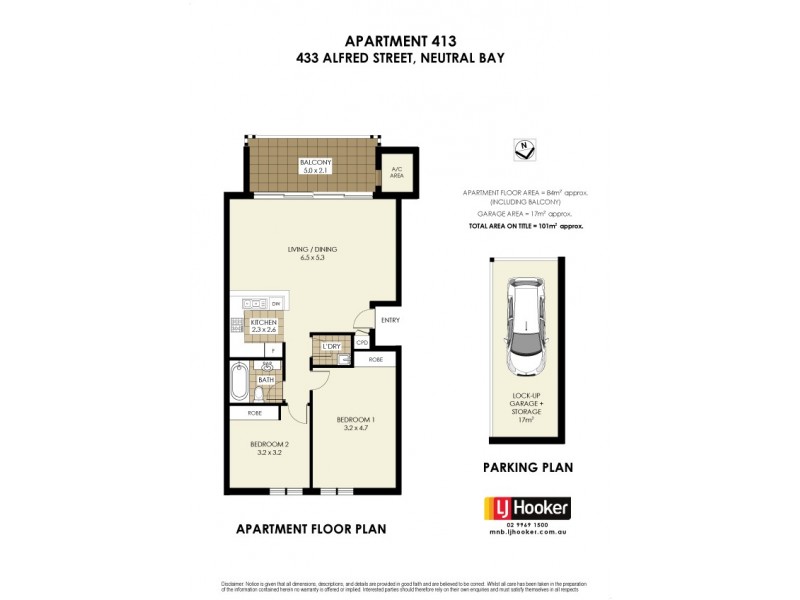 413/433 Alfred Street North, Neutral Bay NSW 2089 Floorplan