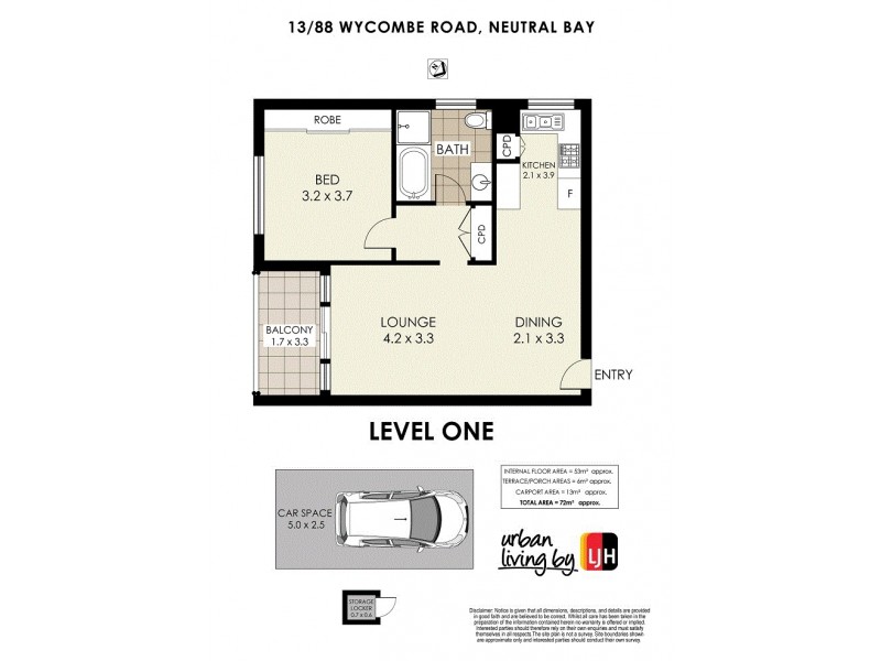 13/88 Wycombe Road, Neutral Bay NSW 2089 Floorplan