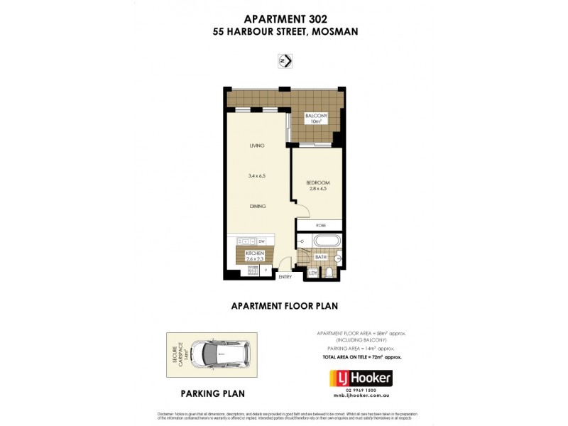 302/55 Harbour Street, Mosman NSW 2088 Floorplan