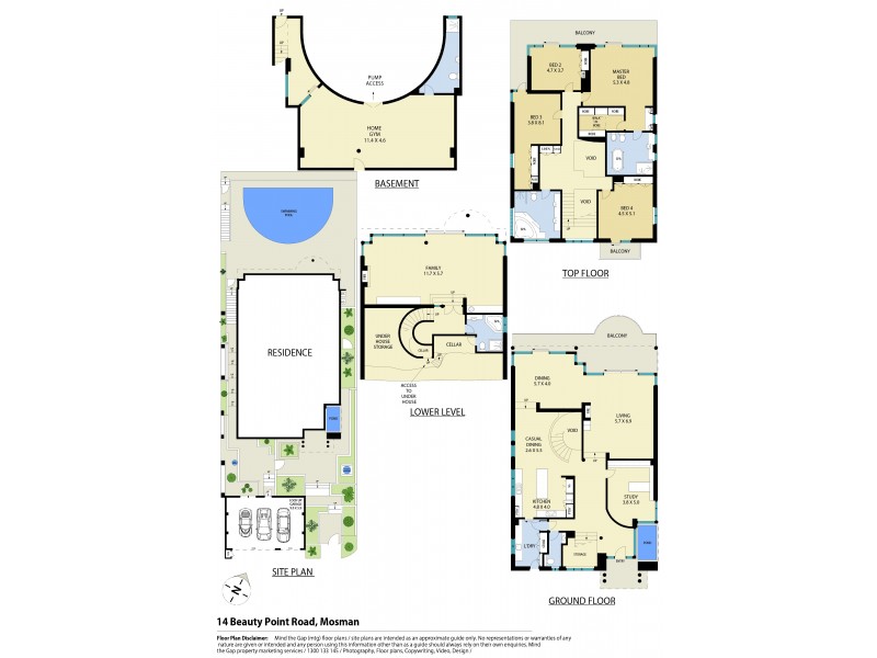 14 Beauty Point Road, Mosman NSW 2088 Floorplan